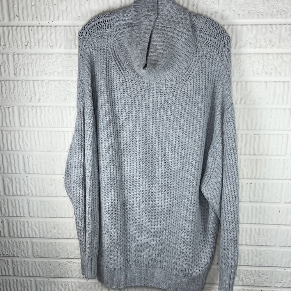American Eagle Cozy Gray Knit Sweater